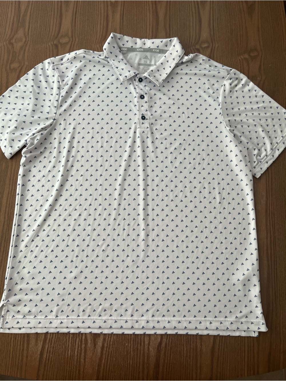 Adidas White Golf Polo with Navy AOP size XL Men’s